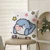 Мультяшный Милый Монстр Акулы Наволочка Комфорт Диван-кровать Шелковистый элегантный Невидимая молния Декоративная наволочка