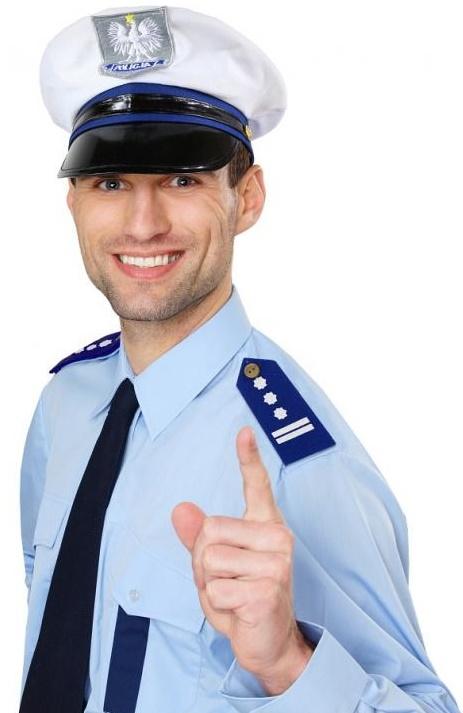 Policeman' Cap with Epaulets for Adults