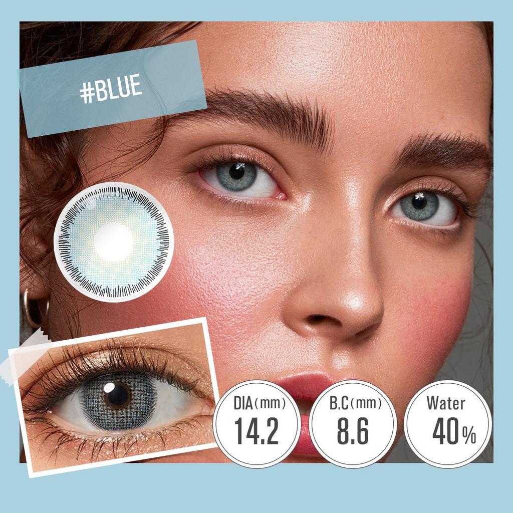 FreshGo Prescription Color Contact Lenses With Diopters Soft Colored Lenses 1 Pair Natural Color Lenses for Vision Eye Lens