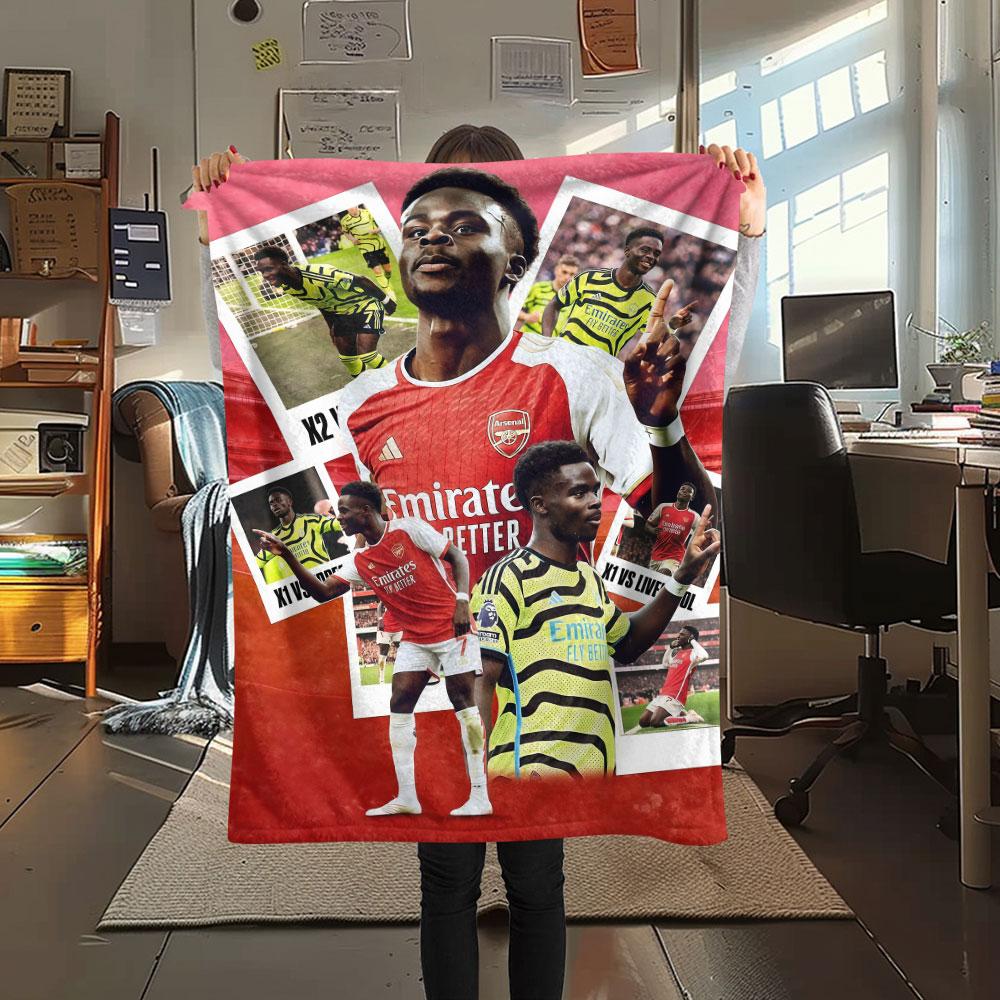Bukayo Saka Force Blanket, High quality Comfortable for All Seasons, Home Decor, Warmth and Comfort