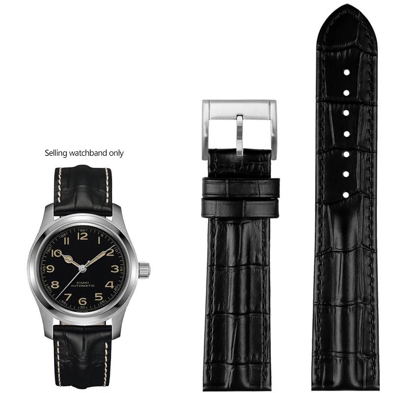 Ремешок для часов из натуральной кожи для Hamilton Khaki Field Jazz H70605731/H32705521 Мужской ремешок для часов из воловьей кожи Браслет 20 мм 22 мм