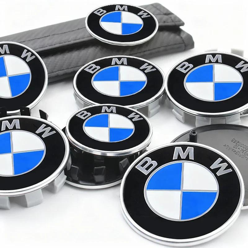 7Pcs For BMW F82 G20 X5E53 F15 E63 X5E70 G16 E12 G21 G22 X3F25 front and rear car logos hub center cover steering wheel sticker FD3
