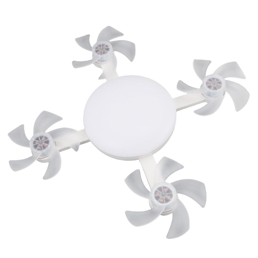 with Remote Control Socket Fan Light 3 Colors Lamp Plug in Ceiling Fan Hanging Fan Light Workshop