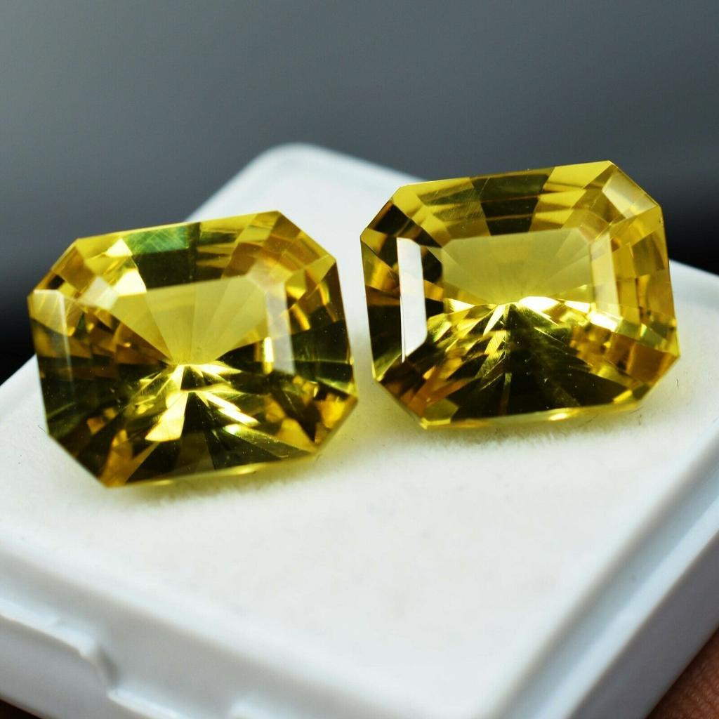 Natural Ceylon Top Quality Sapphire Yellow Emerald CERTIFIED 18.10 Ct Ring Size