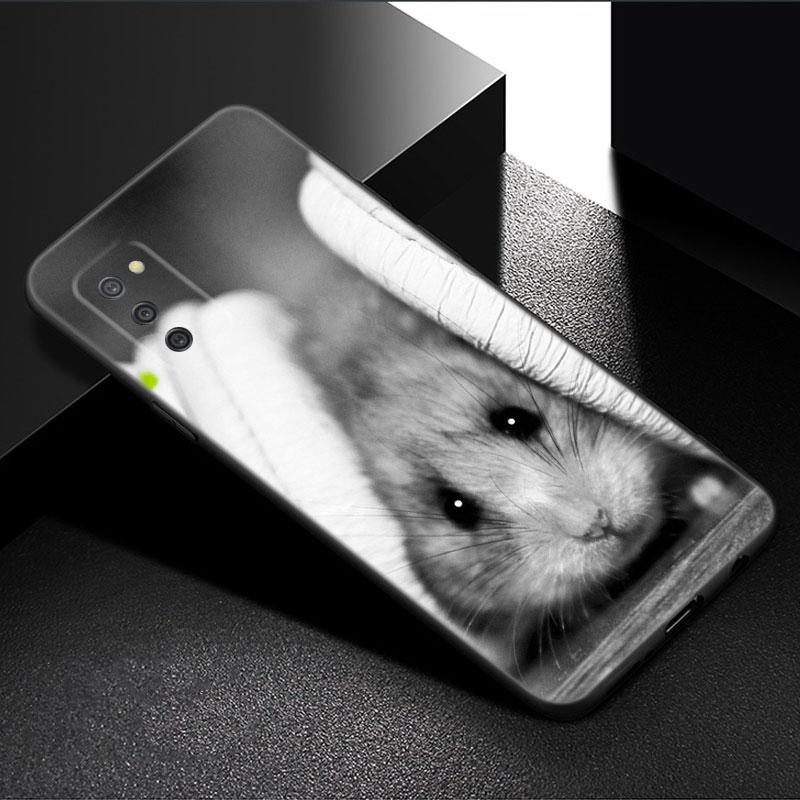 Милый чехол для телефона с изображением хомяка для Samsung Galaxy A01 A03 Core A04 E A02 A05 A10 A20 A21 A30 A50 S A6 A8 Plus A7, черный чехол