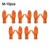 10pcs with Diamond Textured Disposable Gloves Orange Black Safety Gloves  Industrial Use