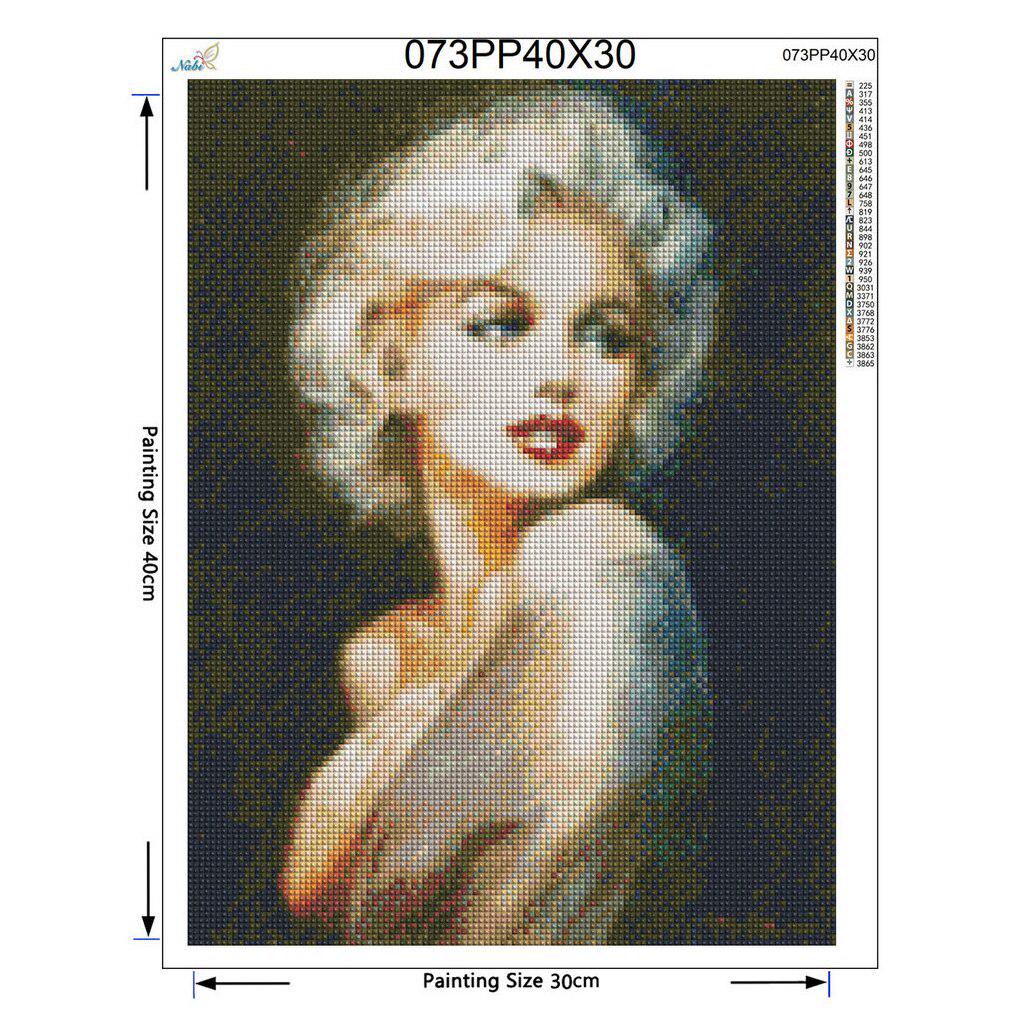 Monroe Marilyn Diamond Embroidery Diy 5d Diamond Painting Cross Stitch Full Round Rhineston