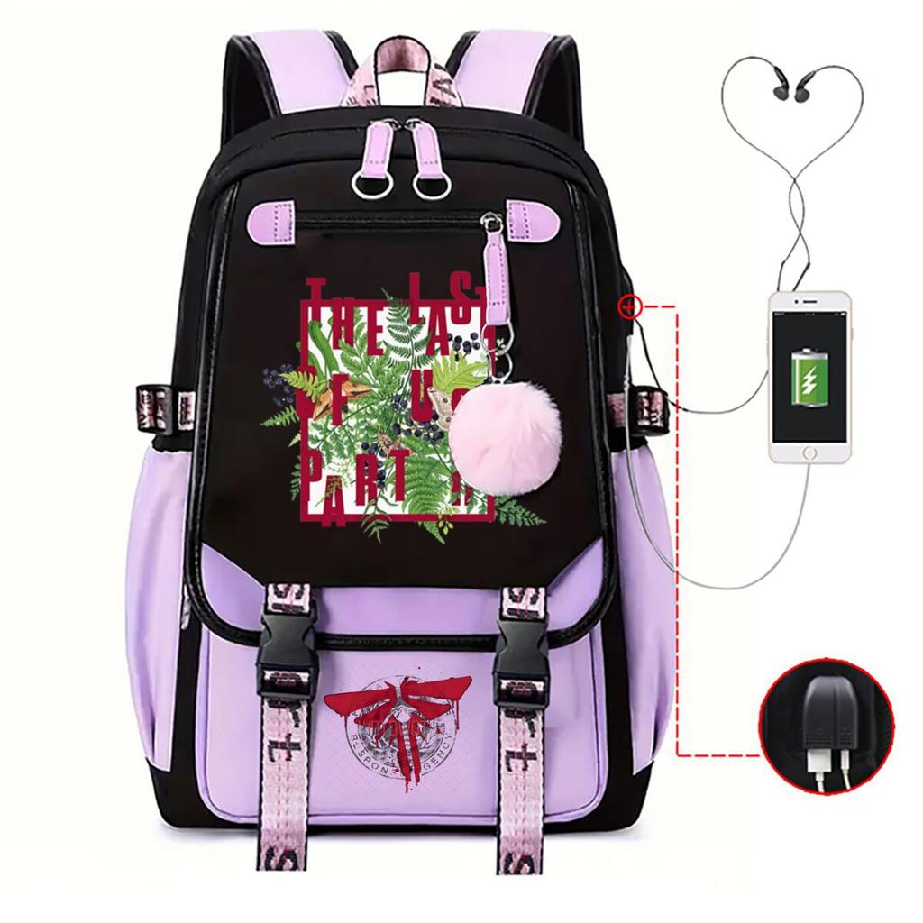 The Last of Us Printed Youth Leisure Travel Backpack Multifunctional Student School Bag