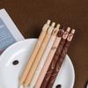 4pcs/box Student Beige Coffee Color Gel Pen for Kids Creative Coffee Beans Series Staionery Gel Pen 0.5mm Black Ink Writing Pen