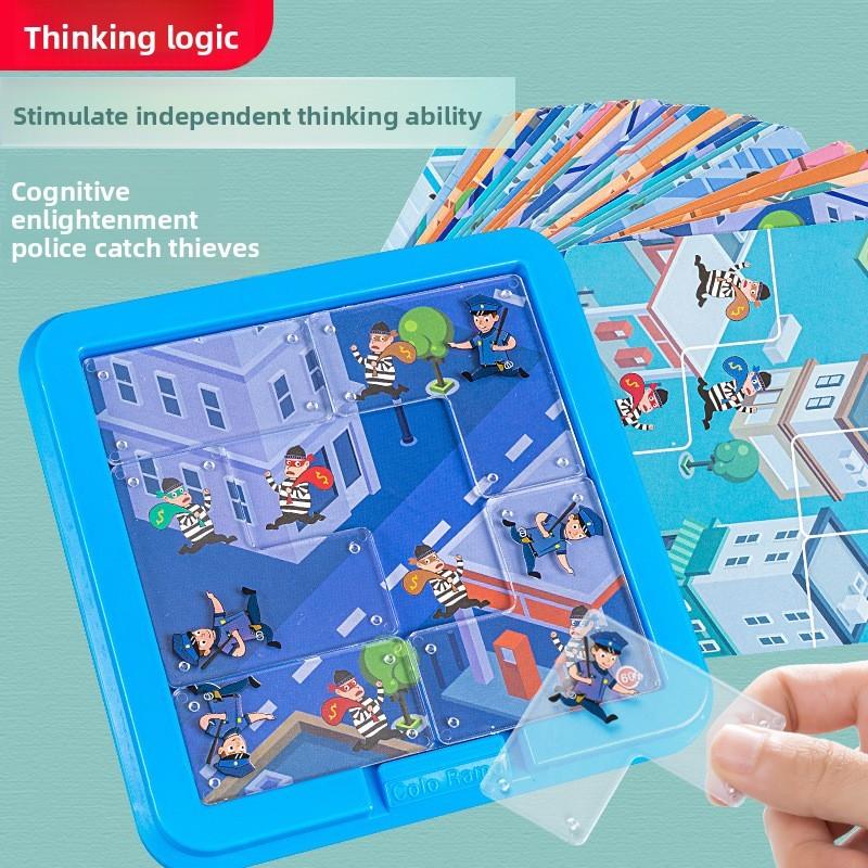 Пазл для детей Полицейская погоня Вор Стратегическая игра для детей