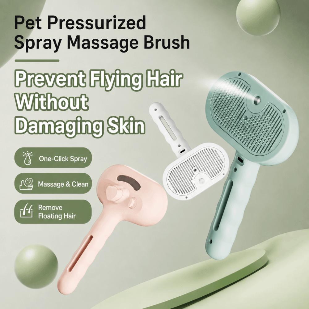 Spray Function Hair Straightener Comb Electric Pet Massage Comb New Steam Brush  Pet Grooming