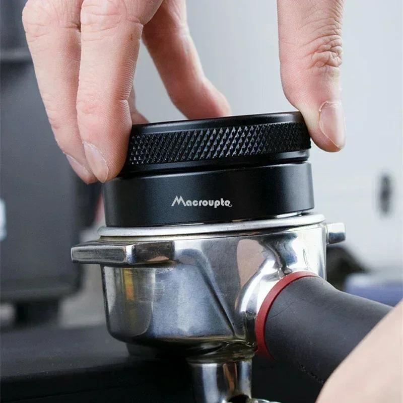 Coffee Distributor Espresso Distribution Tool/Leveler 3 Angled Slopes Adjustable Palm Tamper Fits 51/53/58mm Portafilter