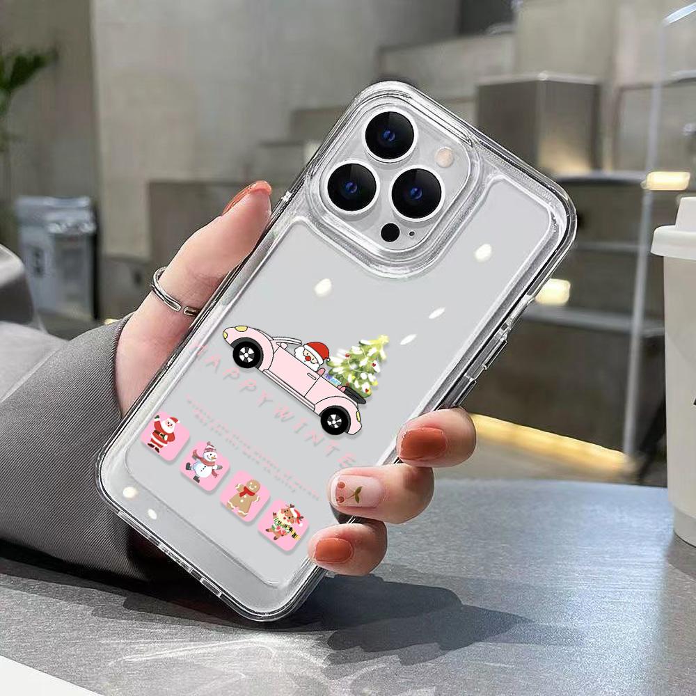 Рождественский чехол для iPhone 11 13 XR 15 Pro Max 12 16 Pro Max для iPhone 14 7 8 Plus XS Max Samsung A15 A55 A05 Redmi 12 13C 13 Huawei Mate 30 40