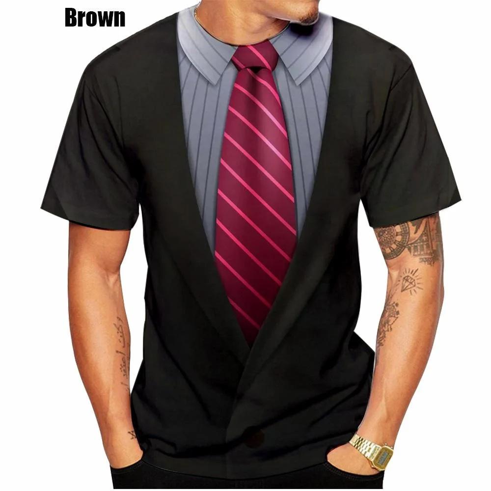 Летний мужской костюм с принтом банта, футболка с галстуком-бабочкой, модный короткий рукав, круглый вырез, большой размер, удобный топ