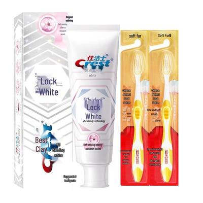 Набор Crest Locked White: Зубная паста и зубная щетка