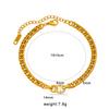 Luxury Elegant Adjustable Chain Bracelet Set Cuban Link Zircon Crystal Heart Fine Jewelry  Bulk Bracelet for Women