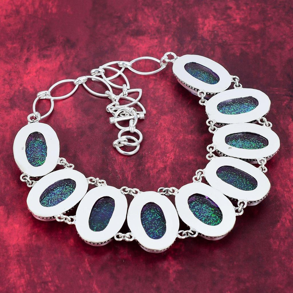 Ювелирные изделия ручной работы из розового триплетного опала, ювелирные изделия из цельного серебра 925 пробы, эксклюзивный комплект из браслета и ожерелья с драгоценными камнями для сестры