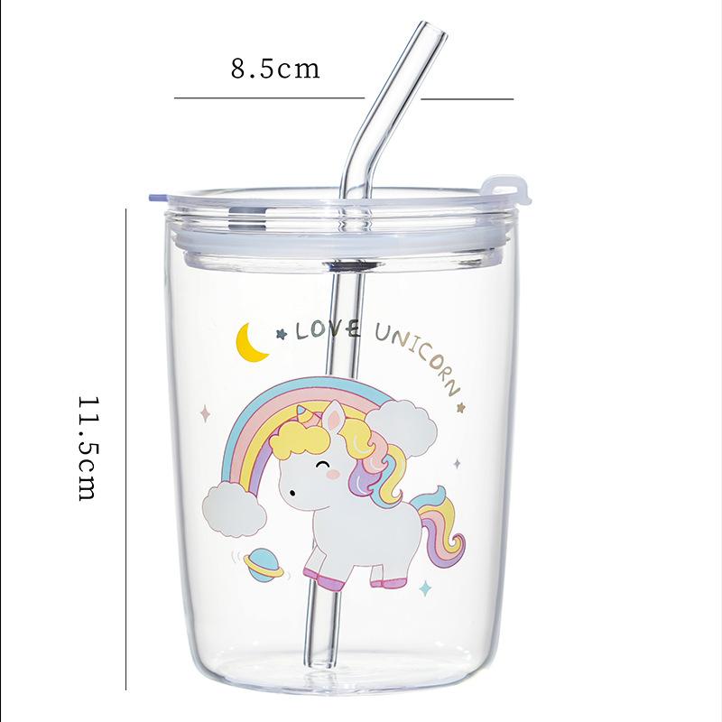 Мультяшный единорог с крышкой, кружка для питья, милая девушка, стакан для питьевой воды, высокая ценность, большая емкость для воды