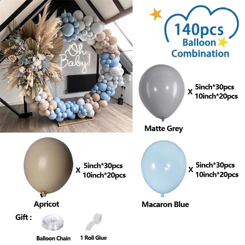 Baby Shower Decorations Macaron White Pink Blue Gold Balloon Arch Kit Wedding Birthday Boy Or Girl Gender Reveal Party