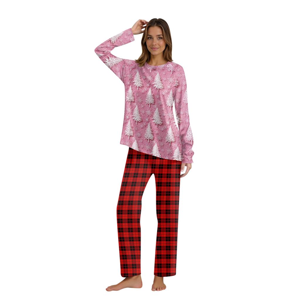 Комплект из топа и брюк с рождественскими принтами для всей семьи Одинаковые комплекты для всей семьи