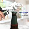 Leeseph Manual Can Opener, Smooth Edge Safety Cutter, Multifunctional Hand Crank Can Opener Bottle Opener, Kitchen Gadgets