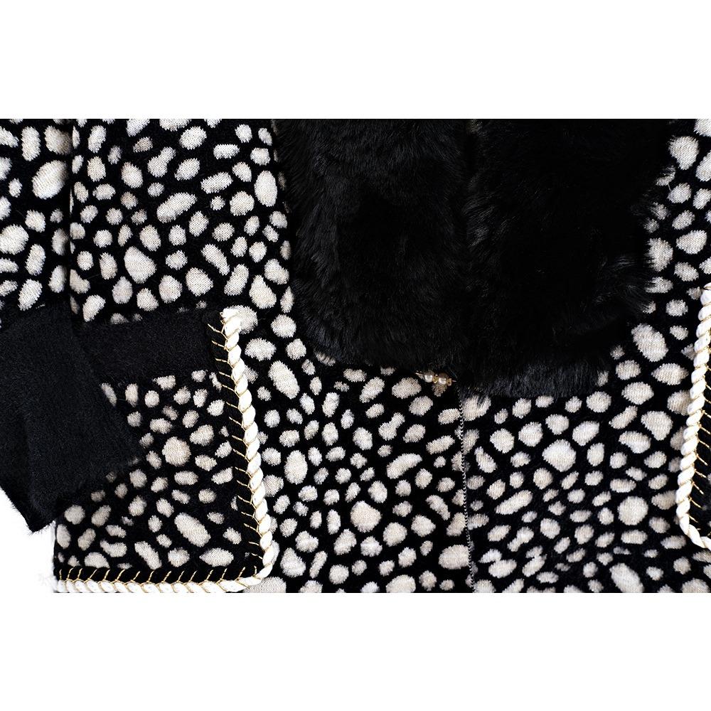 Осенне-зимний воротник из искусственной норки с карманами на рукавах, леопардовый принт, шаль, накидка, шарф с бахромой, женский вязаный свитер