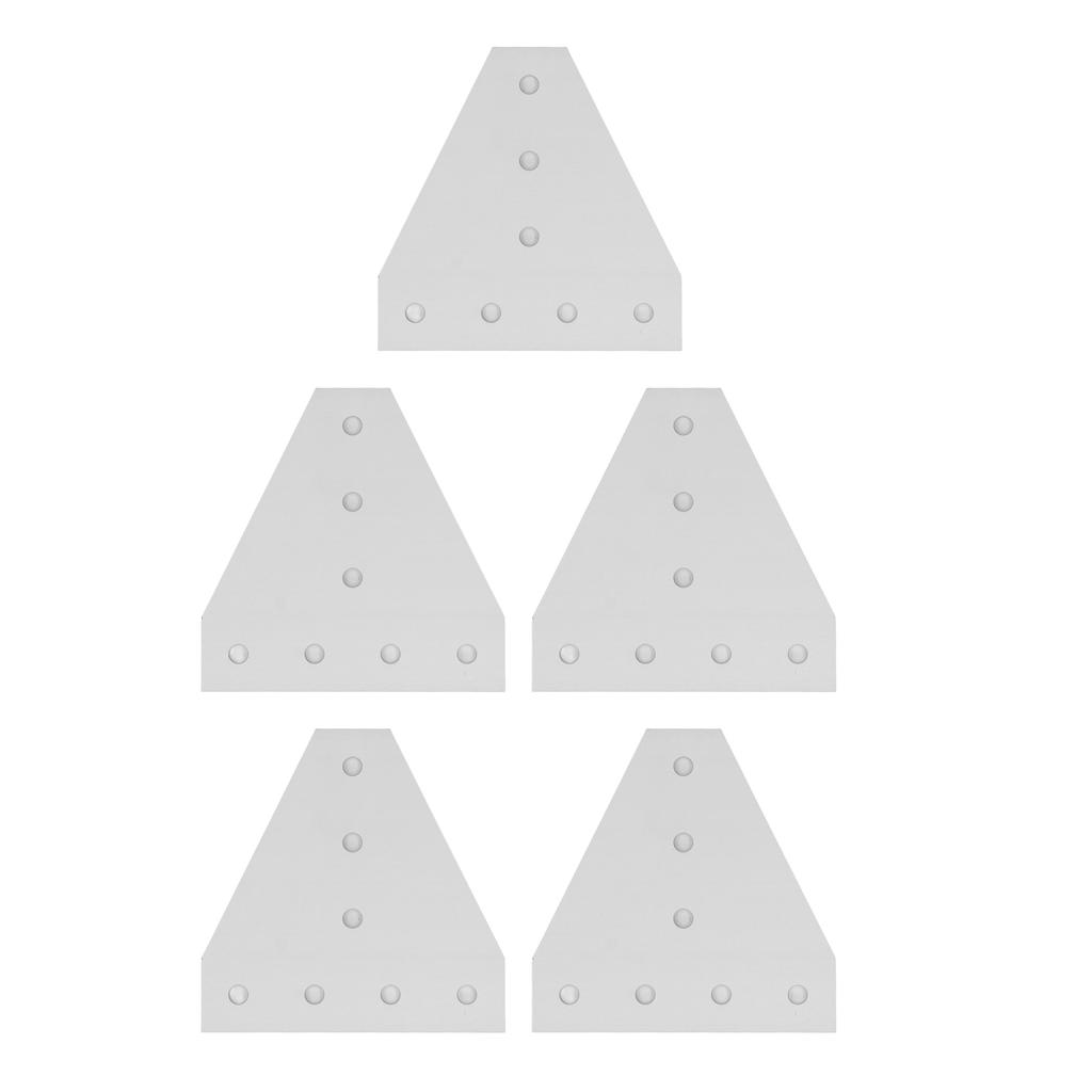 5PCS 7 Hole Right Angle Joining Plates 6063 Aluminum Alloy 90 Degree Flat Connection Plate 3030T