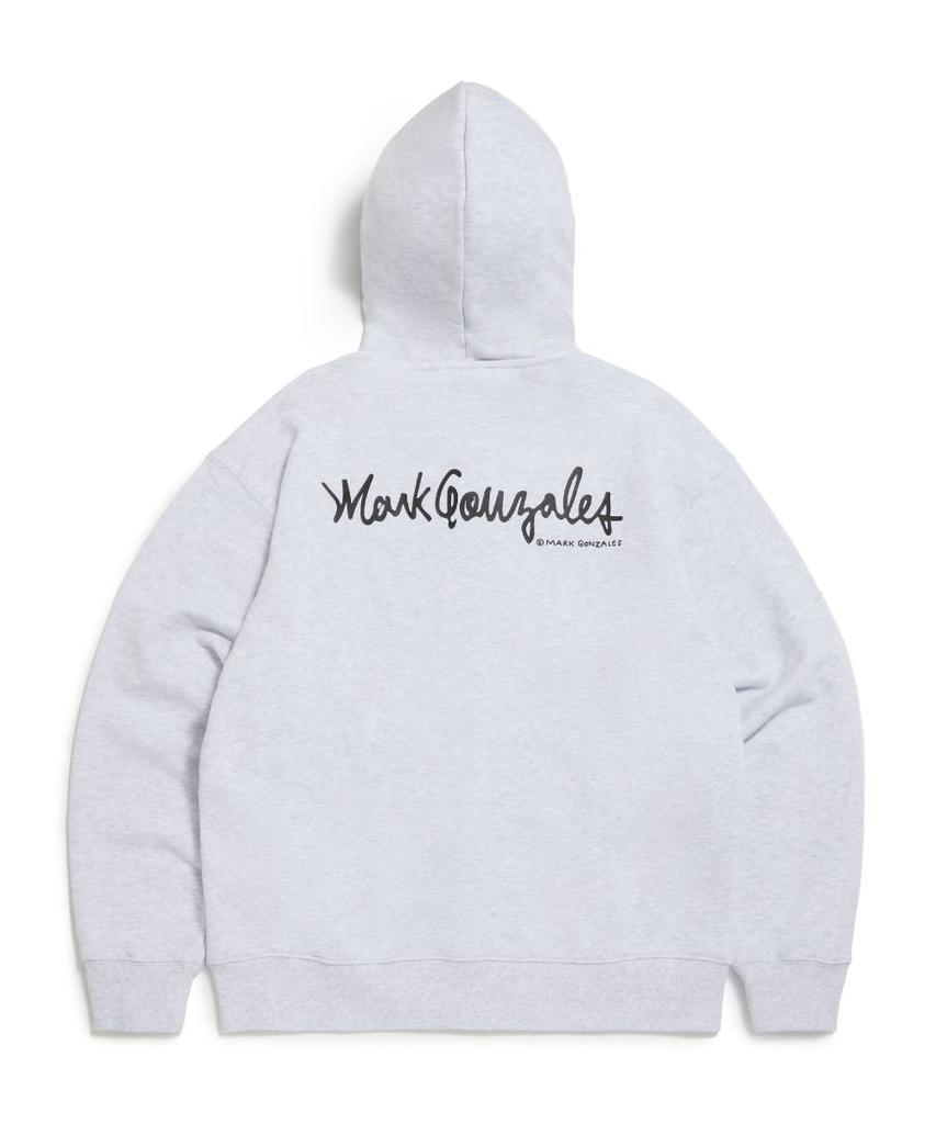 Mark Gonzales Толстовка на молнии с нашивкой-ангелом - L/Серый