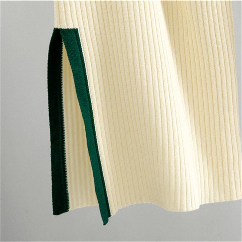 Вязаный комплект женский осенний короткий свитер брюки широкие от бедра комплект из двух вещей