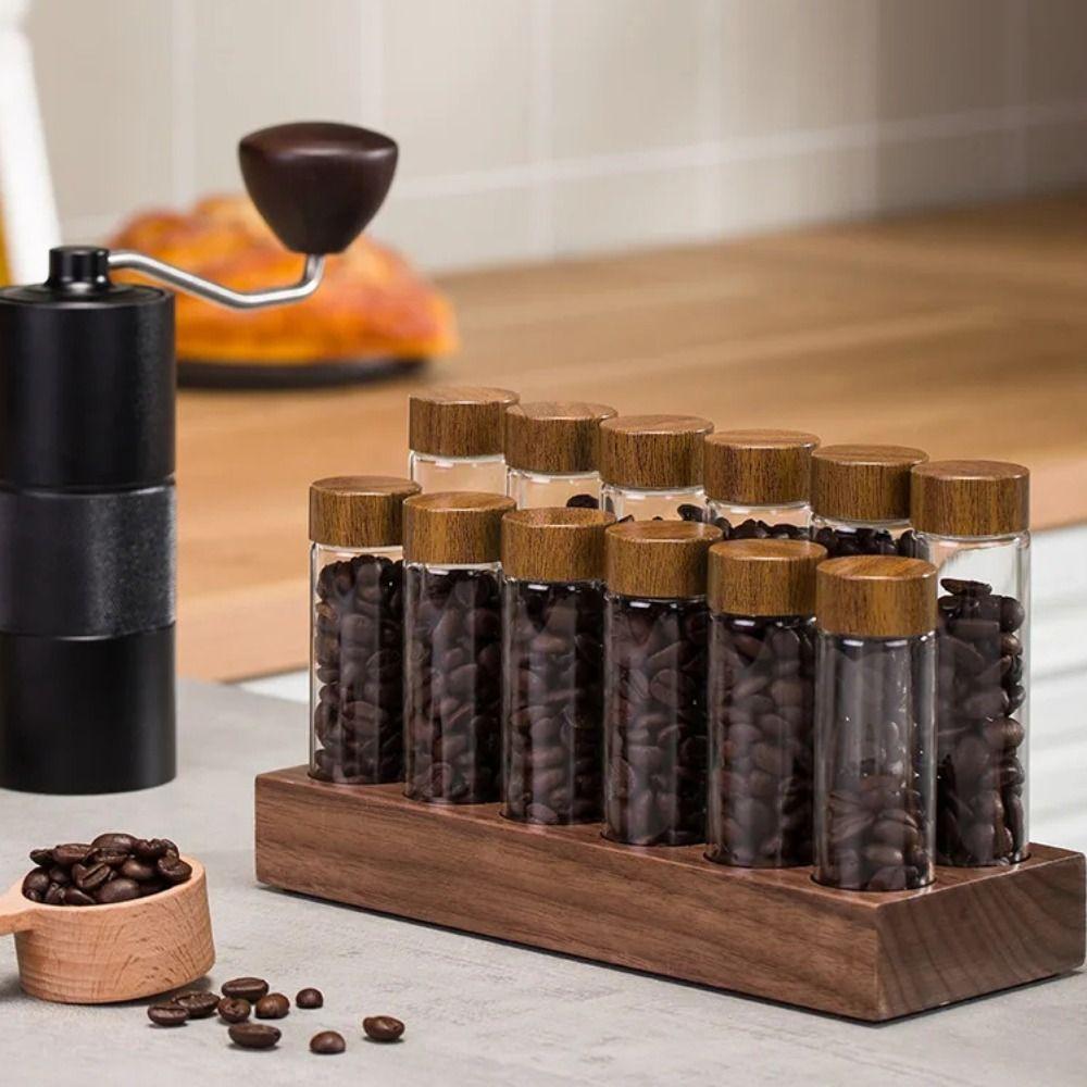 Portable Tea Tube Display Rack With Breathable Lid Tea Tube Bottle  Coffee Bean Storage