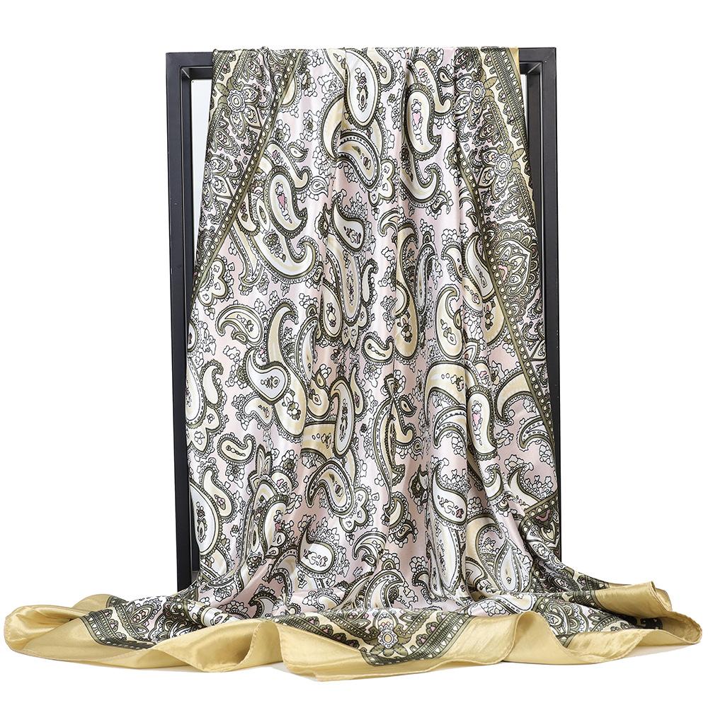 High-quality Luxurious Silk Scarves Headband Scarfs Neck Scarf For Women Chain Silk Scarf Women's Decorative Shawl