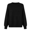 Women's Fashion Casual Loose Pullover Solid Color Round Neck Long Sleeve Knit Sweater