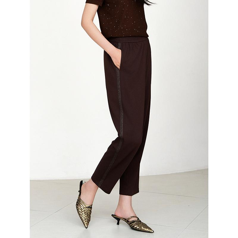 JUZUI Urban Light Sports Style Elastic Waist Casual Pants Women's Summer New Style