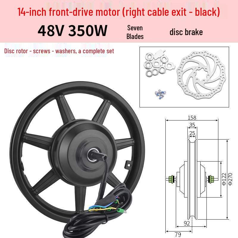 14-дюймовый складной электрический велосипед с высокоскоростным передним и задним мотор-колесом 36В/48В 350Вт/400Вт/500Вт