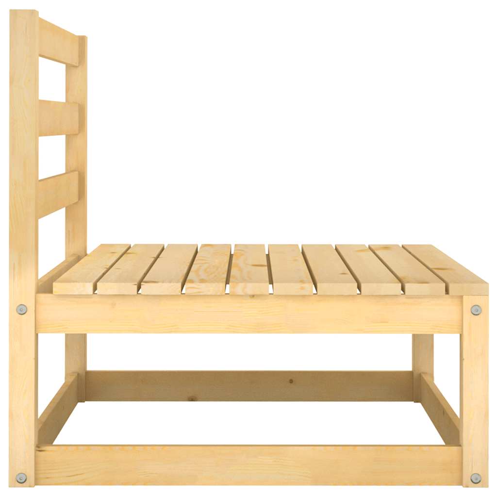 2 Piece Garden Lounge Set with Cushions Solid Pine Wood