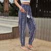 High-waisted Printed Women's Pants Summer New Pocket Yoga Pants In Europe and The United States