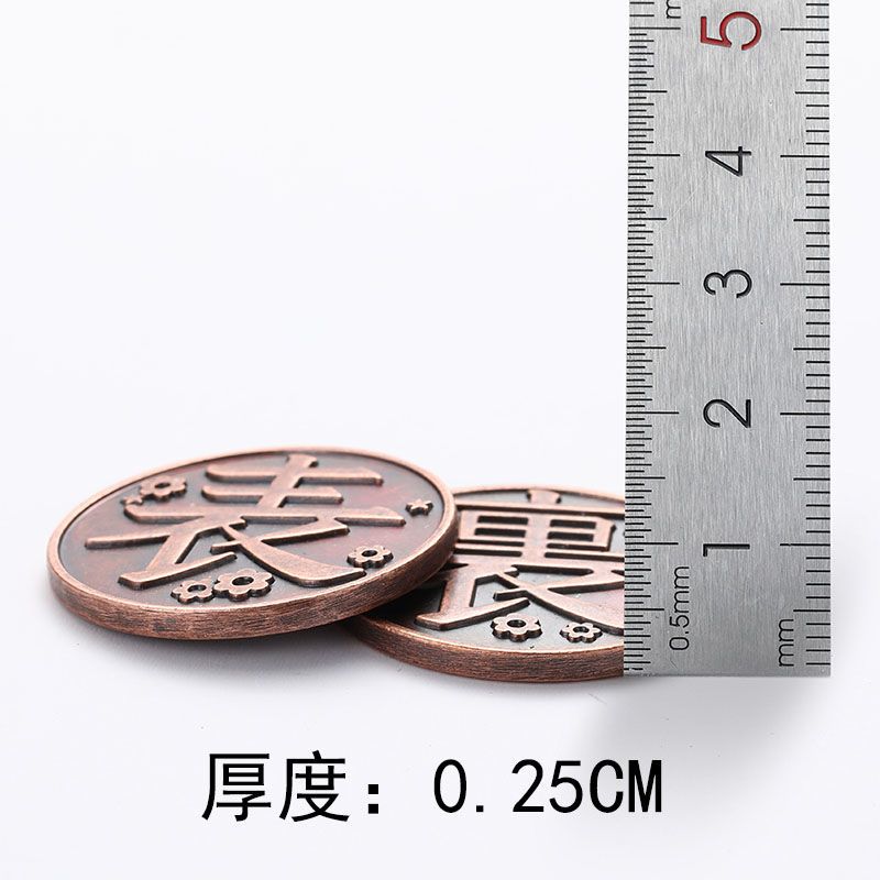 Demon Slayer Commemorative Coin Anime Metals Cosplay Props Demon Coin Collection Souvenir Souvenir Art Home Decoration Toys Gift