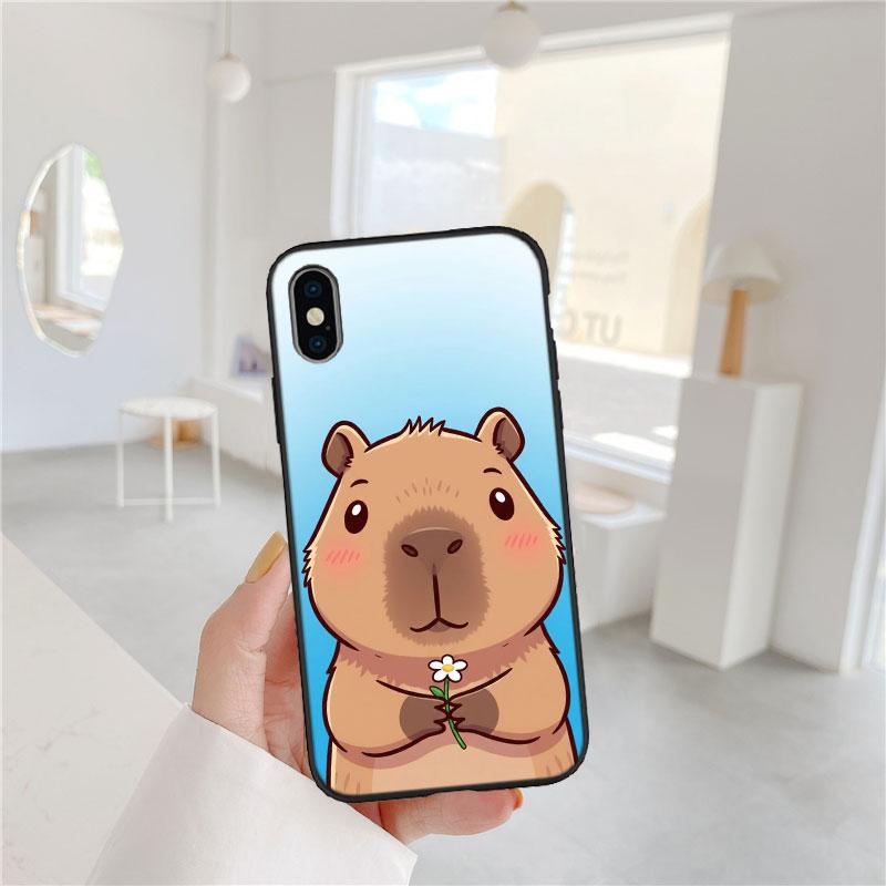 LO19 Cartoon Capybara Soft Shell Phone Case for OPPO A3 Pro A72 A74 A76 A77 A77S A78 A79 A94 A95 A18 A40M A58