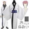 Anime Jujutsu Kaisen Ryomen Sukuna Cosplay Costume Kimono Wig Tattoo Sticker Adult Suit Halloween Carnival Party Costume for Men