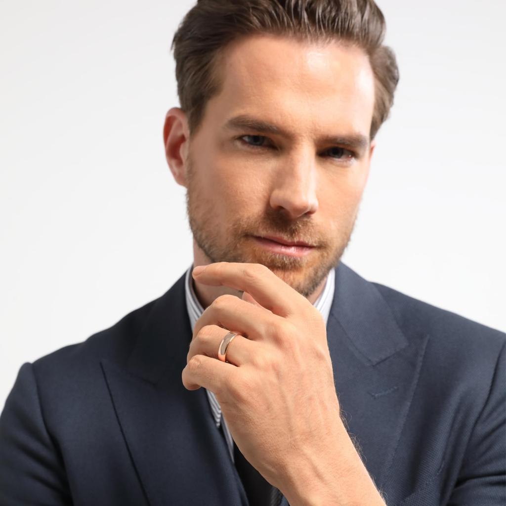 Модные кольца из титановой стали цвета розового золота 6 мм для мужчин и женщин, простые глянцевые кольца из нержавеющей стали, свадебные помолвочные украшения