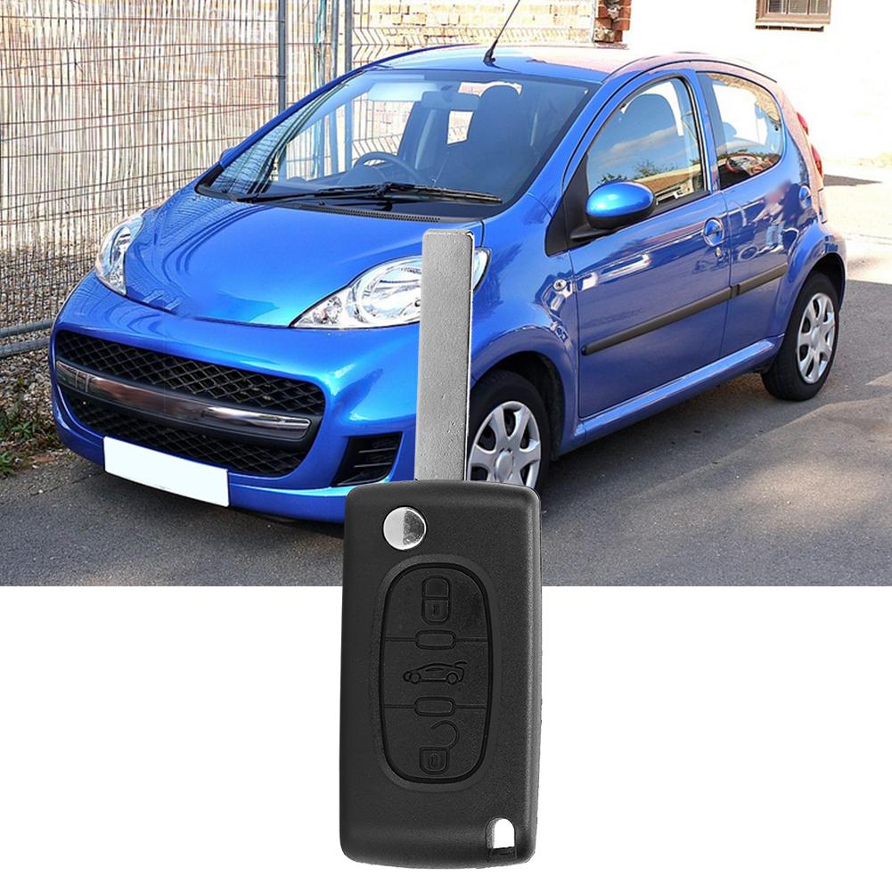 Чехол для дистанционного брелока с 3 кнопками, подходит для Peugeot 107 207 307 407 408