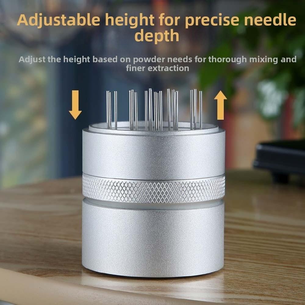 Aluminum Zinc Zinc Alloy Coffee Needle Distributor ABS Silver Coffee Agitator  Easy To Use