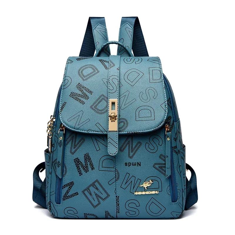 Luxury Designer Backpack for Women High-quality Soft Leather Shoulder Bag Fashion School Bags