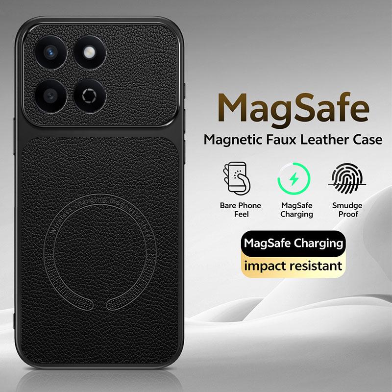 Магнитный чехол из ПУ кожи для беспроводной зарядки Magsafe для Honor X9D X9A X9B X8D X8C X8B X8A X7E X7D X7C X7B X7A X9c Smart Cover