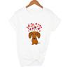 Funny Dachshund Dog Print T-Shirts For Women Short Sleeve Y2K Top Harajuku Graphic T Shirt Kawaii Clothing Oversized Casual Tee