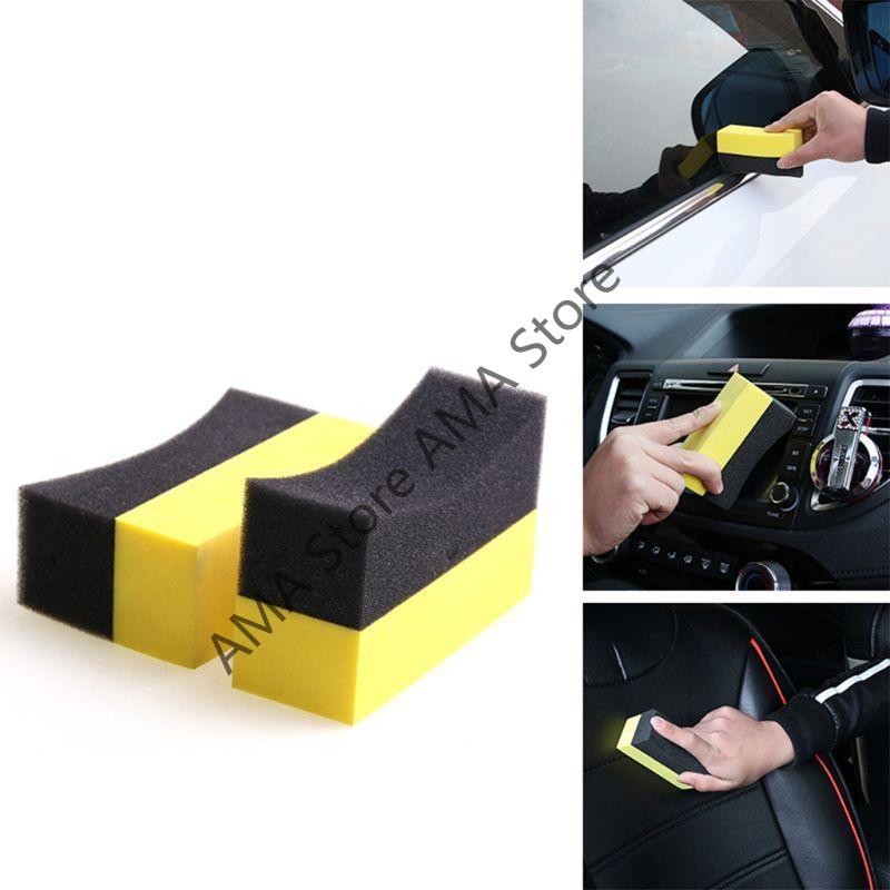 X7JF Auto Tire Sponge Brush Wheel Waxing Polishing Sponge Washing Cleaning Brush 6pcs