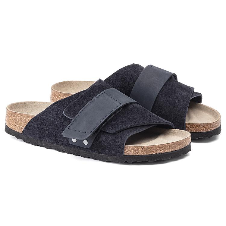Birkenstock Сандалии Kyoto из нубука и замши узкого кроя 'Midnight Blue' 1020689