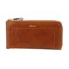 Длинный кошелек на молнии из натуральной кожи Cuero 0036185 Коричневый Г-образный женский DA-36185-40