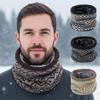 Unisex Winter Scarf Neck Warmer Thickened Fleece Outdoor Cycling Face Mask Versatile Knitted Neck Protection Overhead Scarf