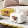 Коробка для салфеток «Милый медведь», скандинавская коробка для хранения рулонной бумаги, круглая коробка для салфеток, контейнер для полотенец, держатель для салфеток